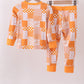Tennessee floral checkered long sleeve bamboo pajama set