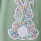 Sage floral bunny applique skorts set