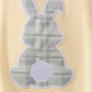 Yellow plaid bunny applique bubble
