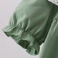 Sage bunny applique lace collar dress