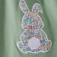 Sage bunny applique lace collar dress
