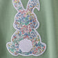 Sage bunny applique ruffle bubble