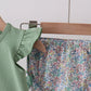 Sage bunny applique bloomer set