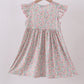 Floral bunny applique ruffle dress