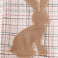 Brown bunny applique plaid romper