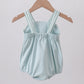 Blue stripe bunny applique bubble