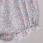 Blue floral bunny applique bloomer set