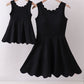Black scalloped active  mom&me dress
