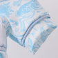 Blue bunny smocked peter pan collar bubble