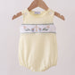 Yellow cross sheep embroidery bubble