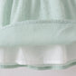 Green swiss dot cross sheep ruffle shorts set
