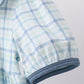 Blue plaid duck smocked ruffle shorts set