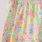 Pink floral smocked tiered dress