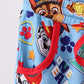 Blue character bamboo pants