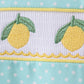 Summer lemon smocked bow bloomer set