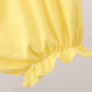 Summer lemon smocked bow bloomer set