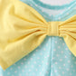 Summer lemon smocked bow bloomer set