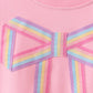 Pink hand-sewn bow mom&me sweatshirt