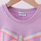 Purple hand-sewn bow mom&me sweatshirt