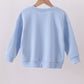 Blue hand-sewn bow mom&me sweatshirt