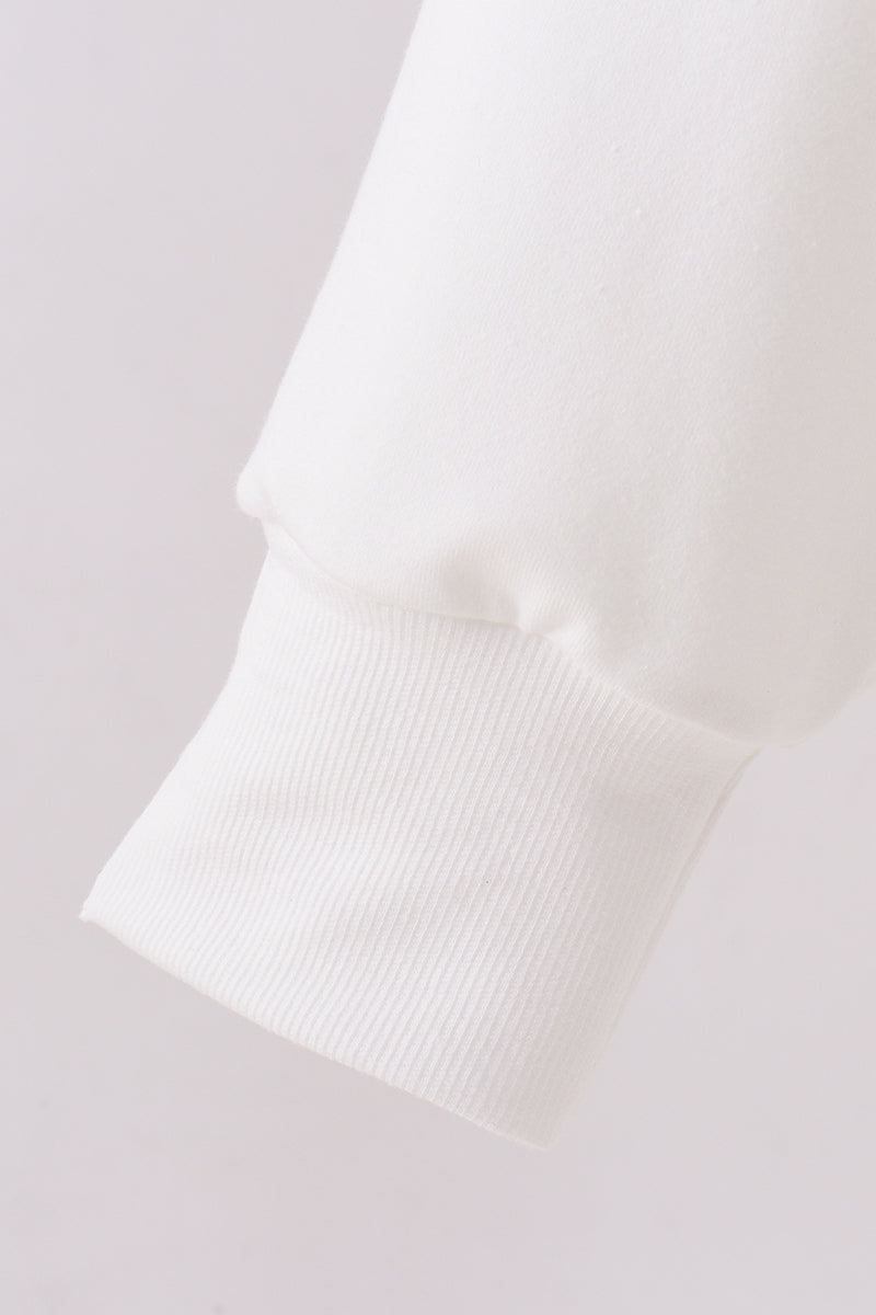 Cream hand-sewn bow mom&me sweatshirt