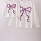 Cream hand-sewn bow mom&me sweatshirt