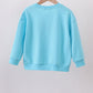 Blue bow hand-sewn mom&me sweatshirt