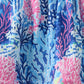 Blue marine creature print ruffle bloomer set