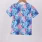 Blue marine creature print top