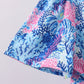Blue marine creature print dress