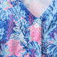 Blue marine creature print dress