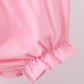White cross smocked ruffle bloomer set