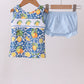 Lemon smocked ruffle bloomer set