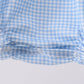 Blue character embroidery gingham bubble