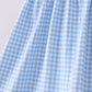 Blue character embroidery gingham bloomer set