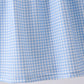 Blue character fireworks embroidery gingham dress