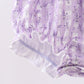 Lavender floral smocked ruffle bubble