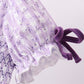Lavender floral smocked ruffle bloomer set