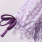Lavender floral smocked ruffle dress