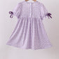 Lavender floral smocked ruffle dress