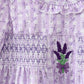 Lavender floral smocked ruffle shorts set