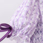 Lavender floral smocked ruffle shorts set
