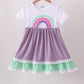 Purple lace rainbow ruffle dress
