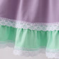 Purple lace rainbow ruffle dress