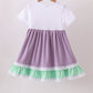 Purple lace rainbow ruffle dress