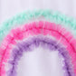 Purple lace rainbow ruffle skorts set