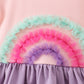 Purple lace rainbow ruffle bubble