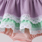 Purple lace rainbow ruffle bubble
