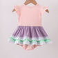 Purple lace rainbow ruffle bubble