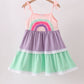 Purple lace rainbow tiered dress